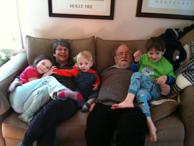 A whole lot of heart sitting on one couch.