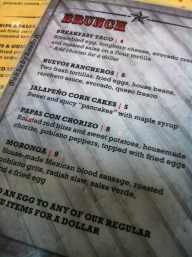 lone star brunch menu tm