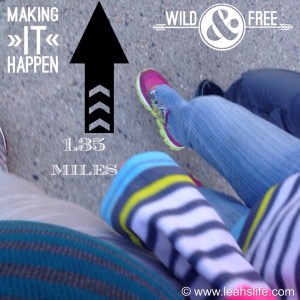  1.35 miles is a great way to start the day.