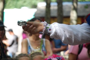 A perfect example of recycling.  A beautiful bracelet, a cozy, colourful sweater and all the examples provided by the children.