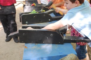 A favourite of ours.  Catapulting beany babies into baskets. 