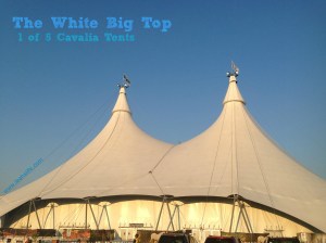 The White Big Top is approximately 106,700 sq. ft., larger than a hockey rink. 