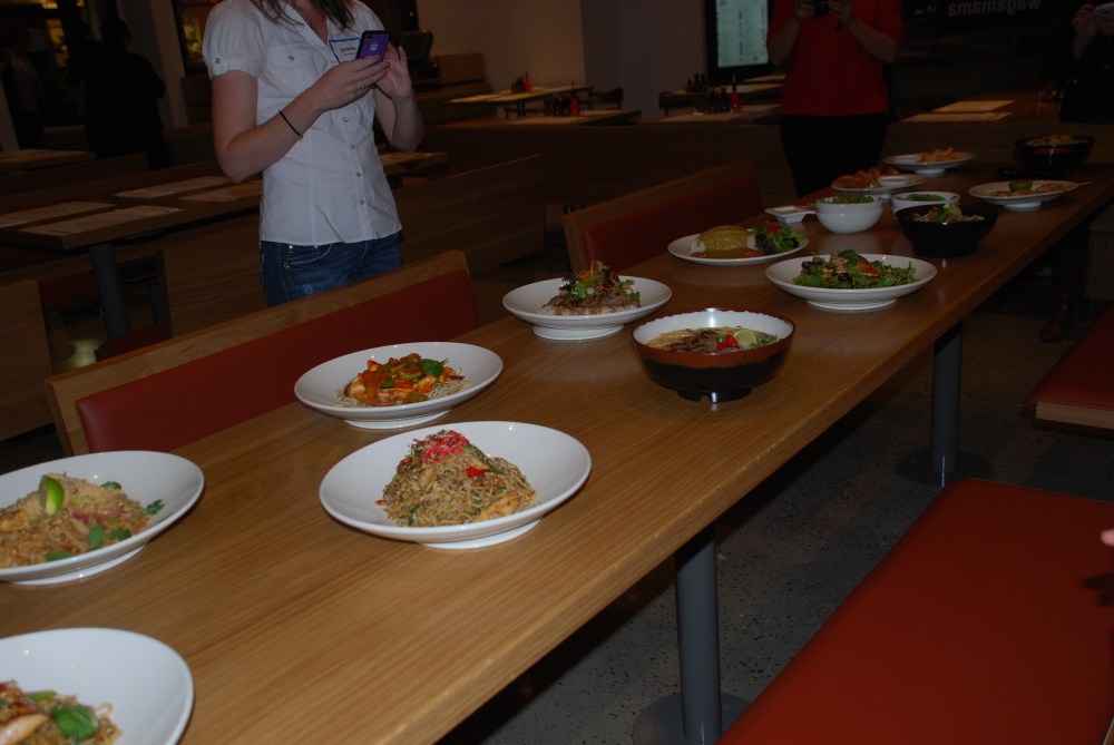Eating your way through an entire menu at Wagamama, Lynnfield.