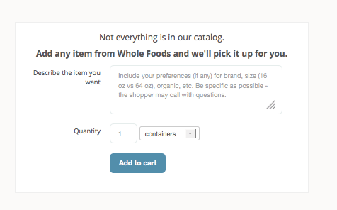 Add an ingredient that you need.