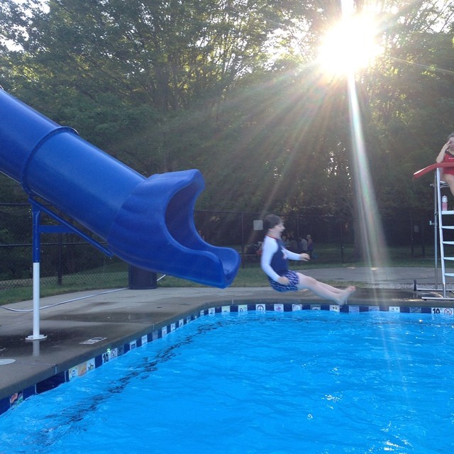 Evenings at the pool are the perfect way to end a summer day. Stop at a deli, pack a picnic, or order pizza if you are short on time for dinner.