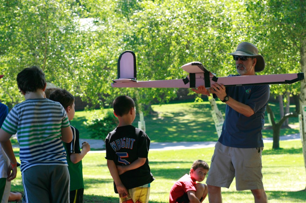 A week of science camp.  Working on aerodynamics.  
