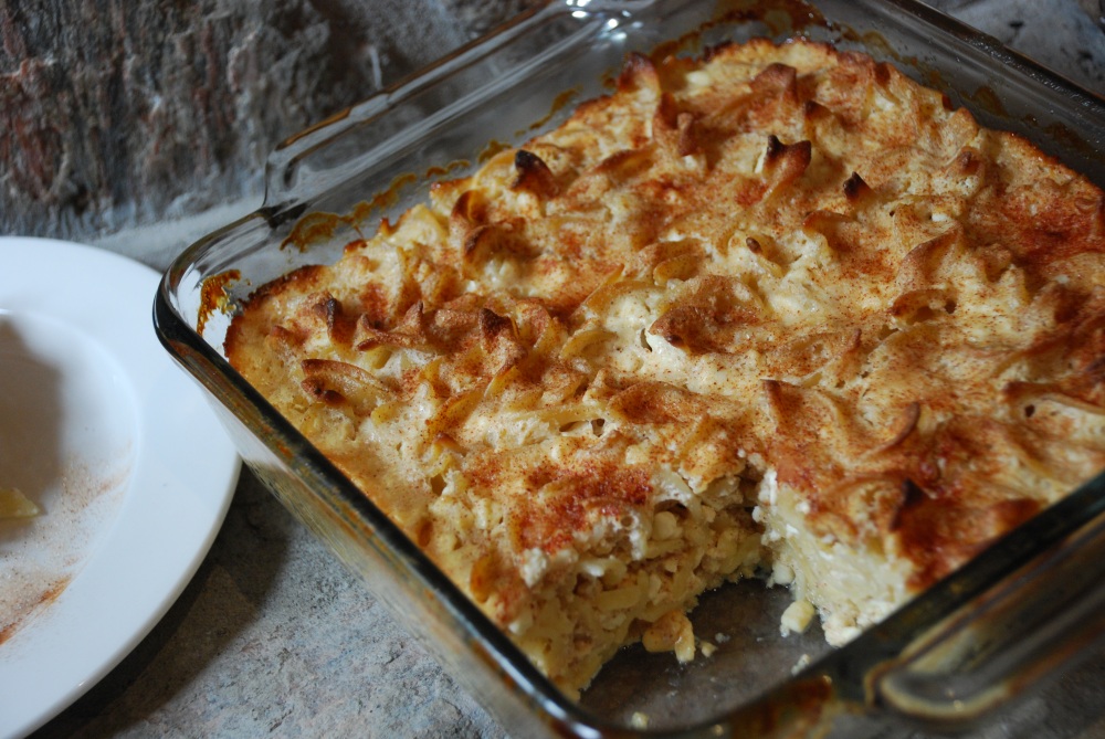Classic comfort food.  Noodle Kugel is the Jewish version of a bread pudding. A dish for all seasons.