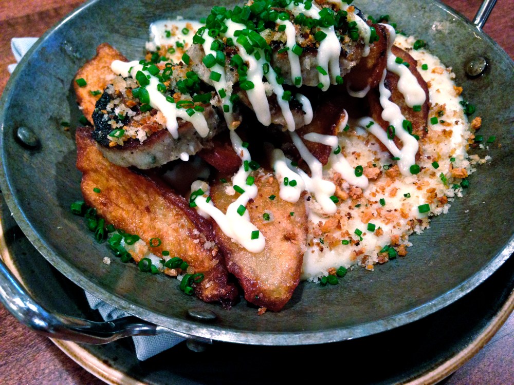 I don't know who Dave is, but he's my new best friend.  This skillet has an incredible sausage over potatoes that are the perfect vehicle to swipe through the salty, cheese Cabot Clothbound Cheddar sauce. There you have it, but Dave's all mine.