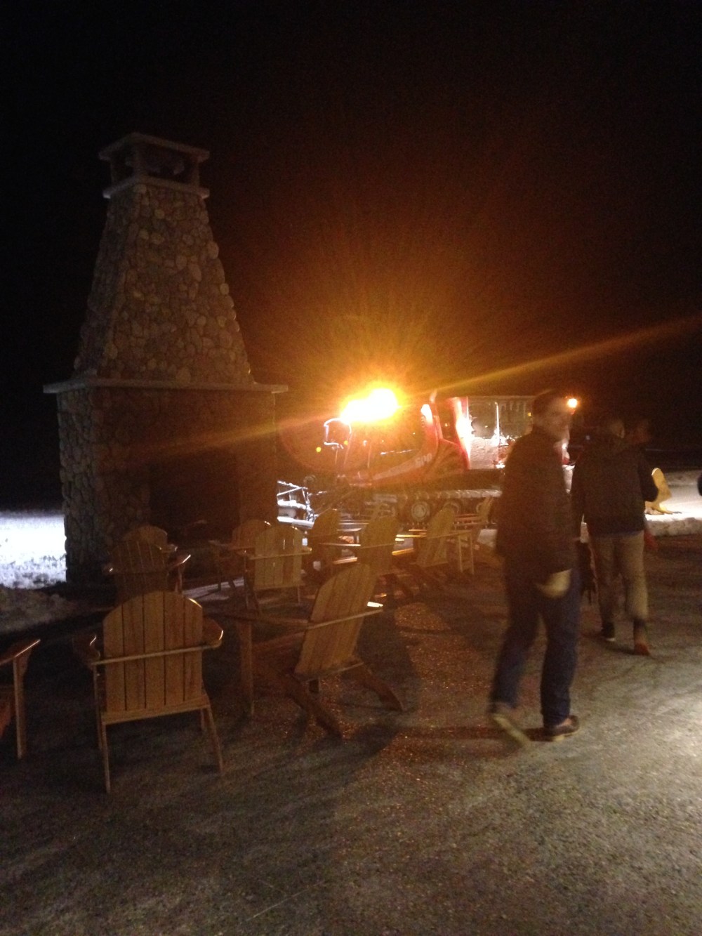 Our ride has arrived to take friends and family up to the top of the mountain for a private chef's dinner in the cabin. Let's take this Cat-illac for a ride.