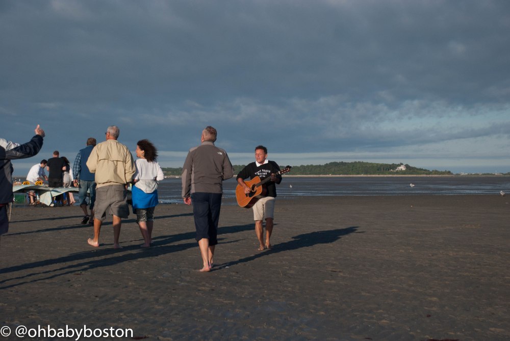 Guests are brought back from the oyster flats just in time for a little more music, and dinner prepared by Chef Coe and his crew. 