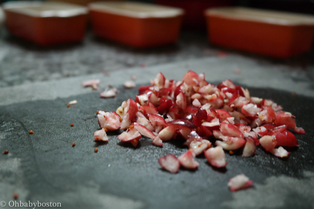 Minced fresh cranberries