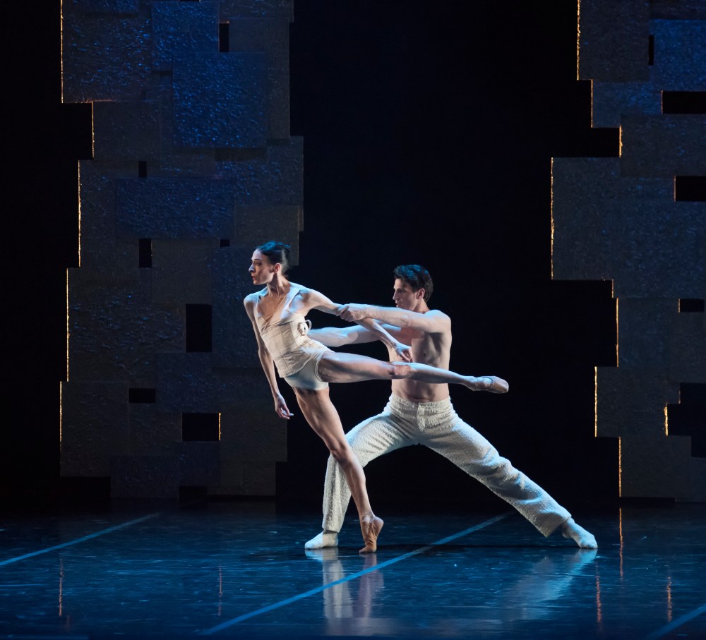 Anaïs Chalendard and Sabi Varga of Boston Ballet in Yury Yanowsky's Smoke and Mirrors; photo by Gene Schiavone, courtesy Boston Ballet